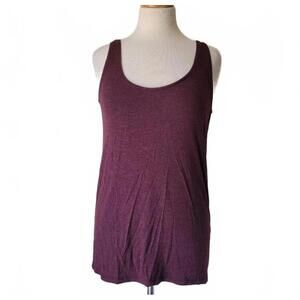 Daily Ritual Burgundy Scoop Neck Tank Top Size Medium